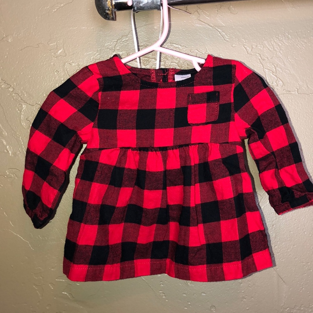 Buffalo plaid girls top